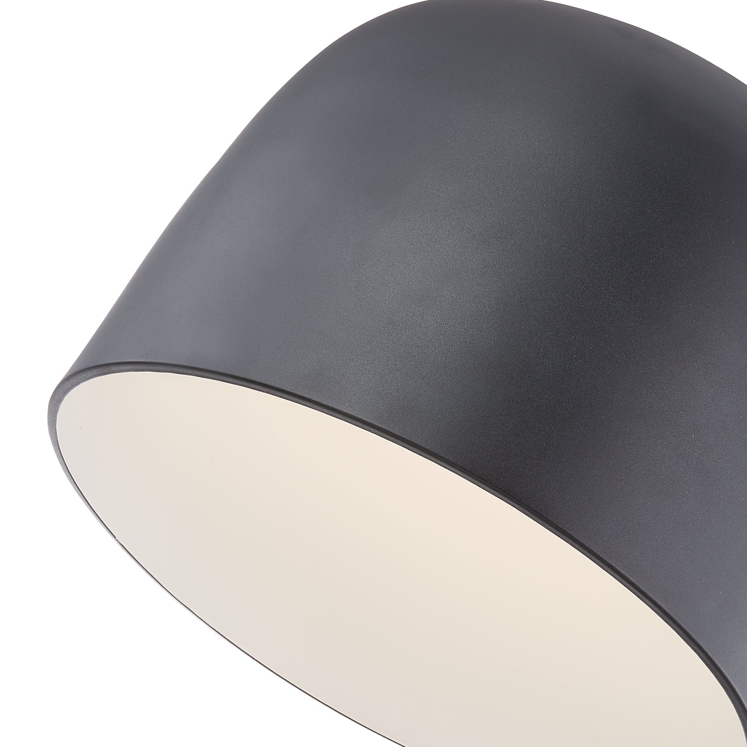 Cayne 12-in Black/White LED Flush Mount