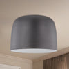 Cayne 12-in Black/White LED Flush Mount