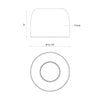 Cayne 12-in Black/White LED Flush Mount