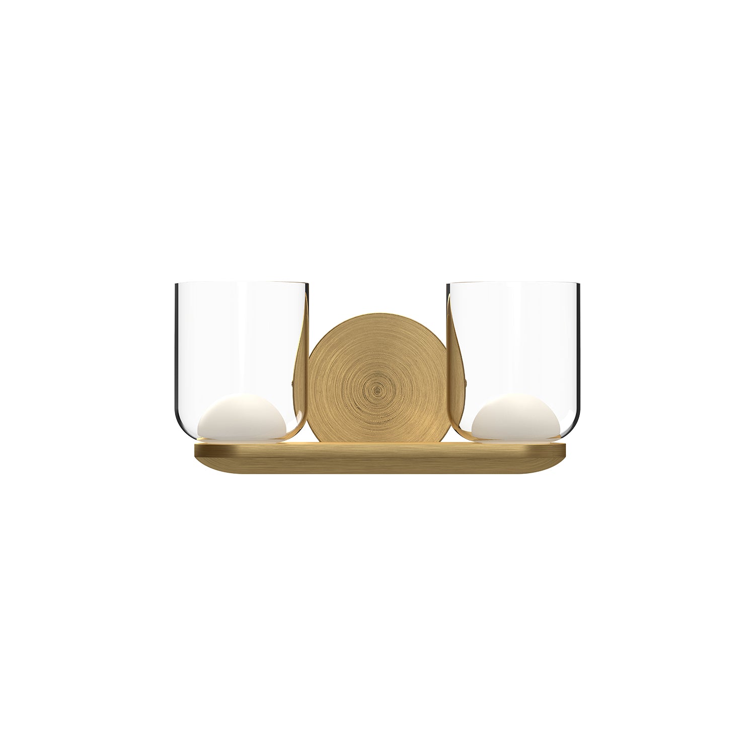 Cedar 12-in Brushed Gold/Clear LED Vanity