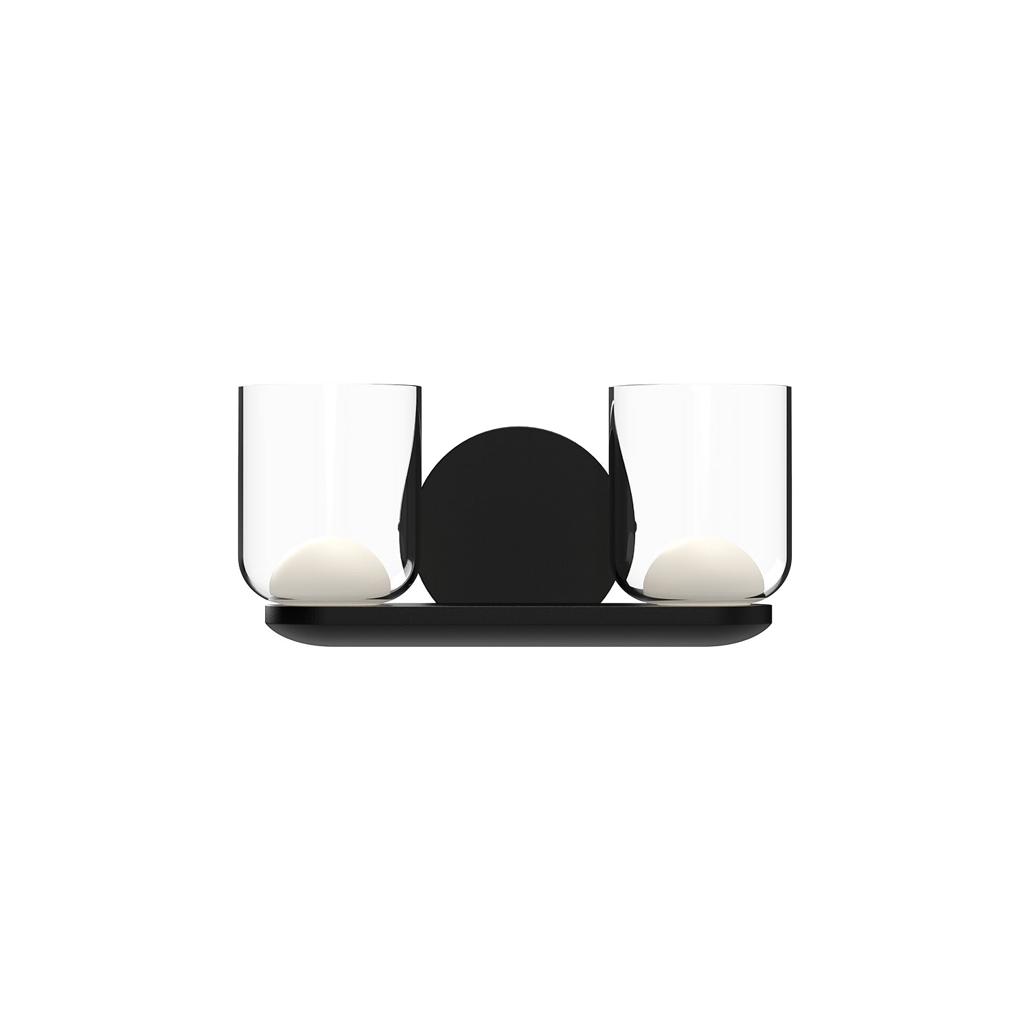 Cedar 12-in Black/Clear LED Vanity