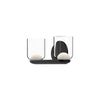 Cedar 12-in Black/Clear LED Vanity