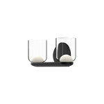 Cedar 12-in Black/Clear LED Vanity