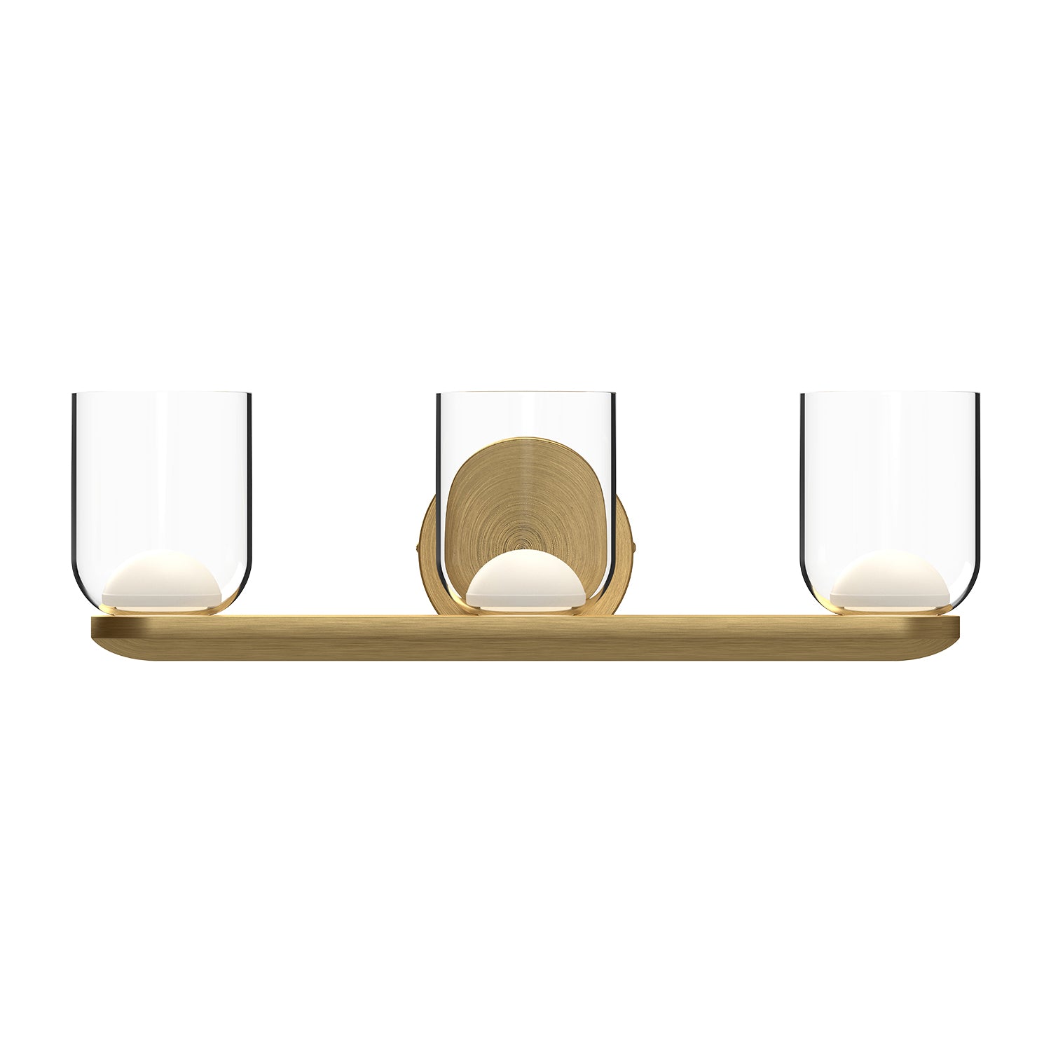 Cedar 20-in Brushed Gold/Clear LED Vanity