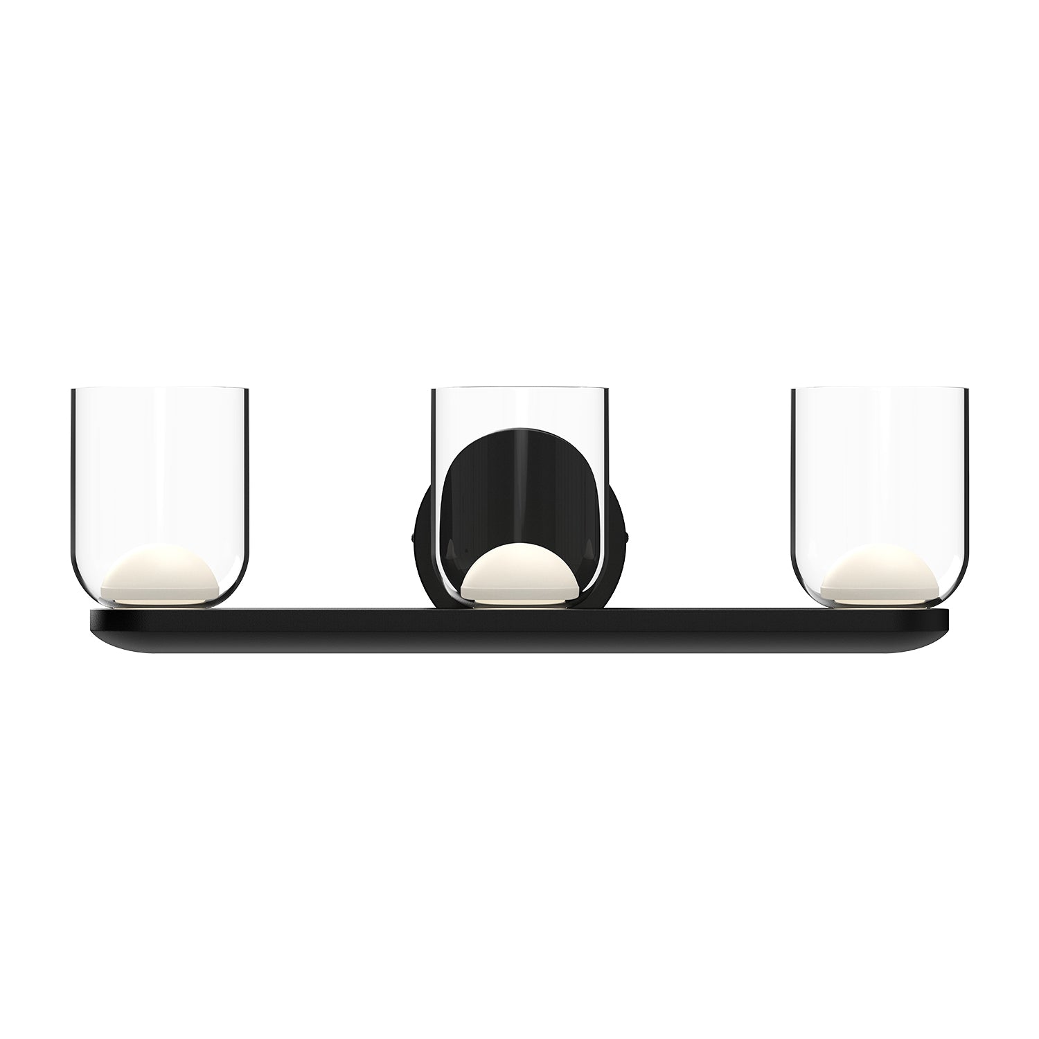 Cedar 20-in Black/Clear LED Vanity