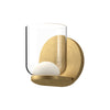 Cedar 4-in Brushed Gold/Clear LED Wall Sconce