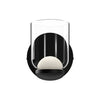 Cedar 4-in Black/Clear LED Wall Sconce