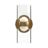 Cedar 11-in Brushed Gold/Clear LED Wall Sconce