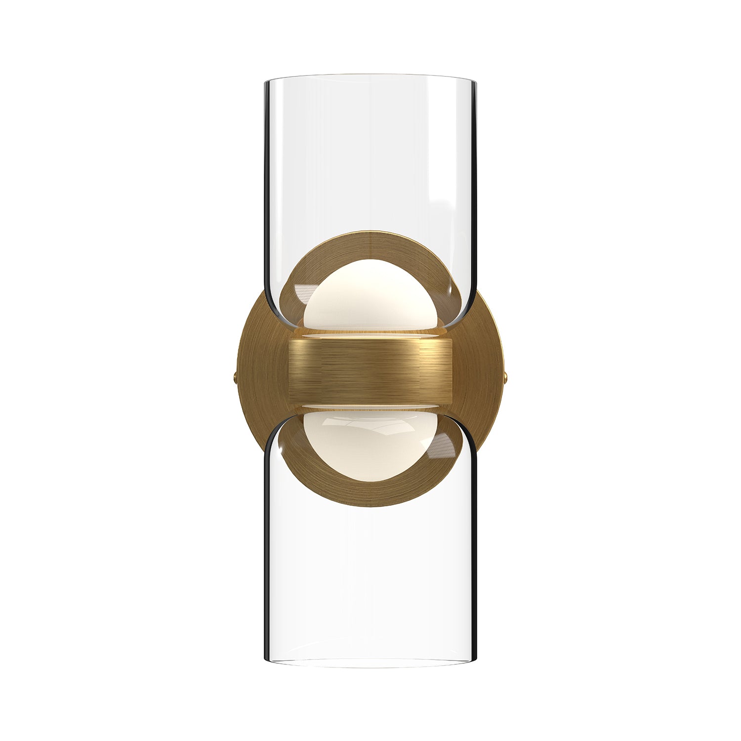 Cedar 11-in Brushed Gold/Clear LED Wall Sconce
