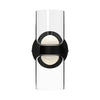 Cedar 11-in Black/Clear LED Wall Sconce