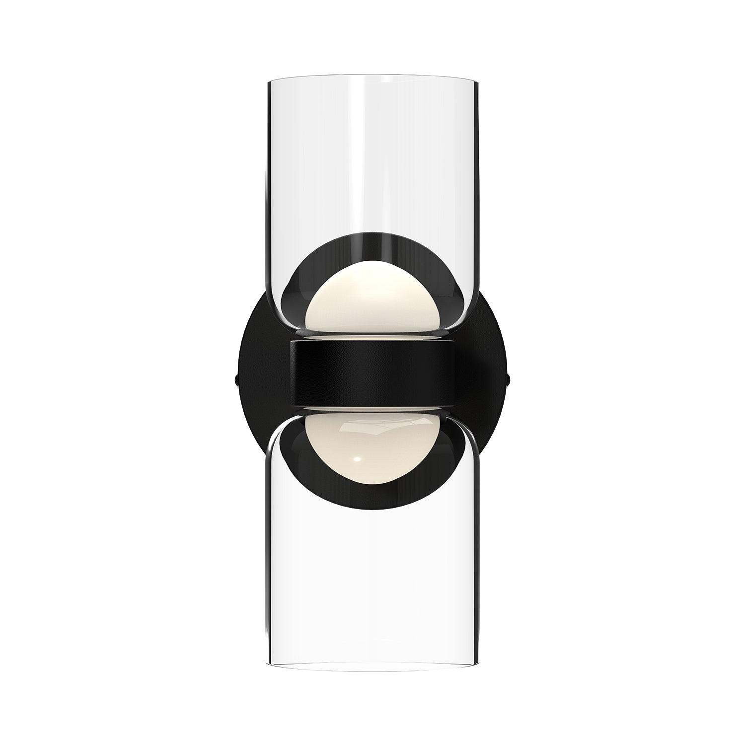 Cedar 11-in Black/Clear LED Wall Sconce