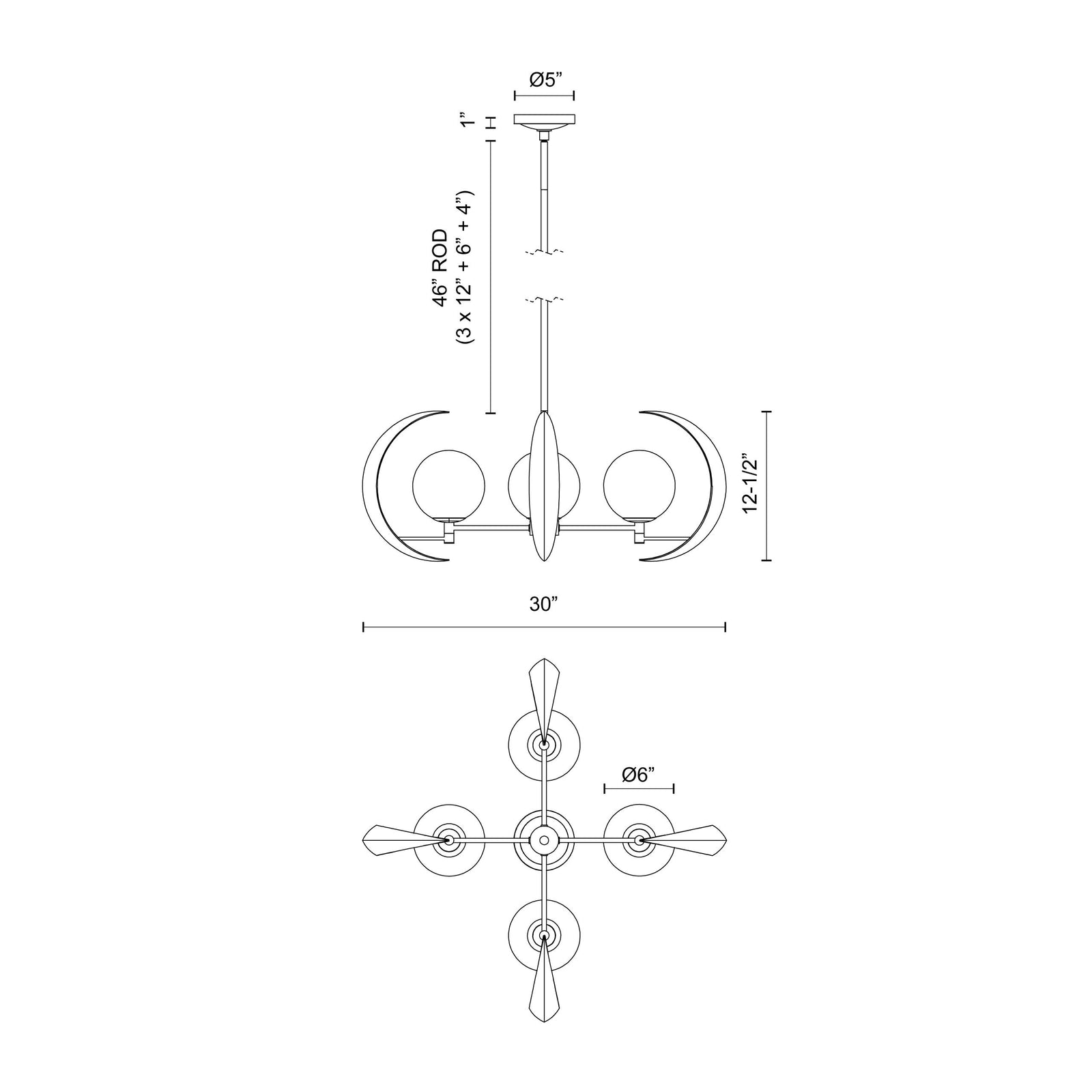 Celeste Urban Bronze 4 Lights Chandeliers