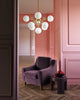 Celia 31-in Brushed Gold/Opal Glass 9 Lights Chandeliers