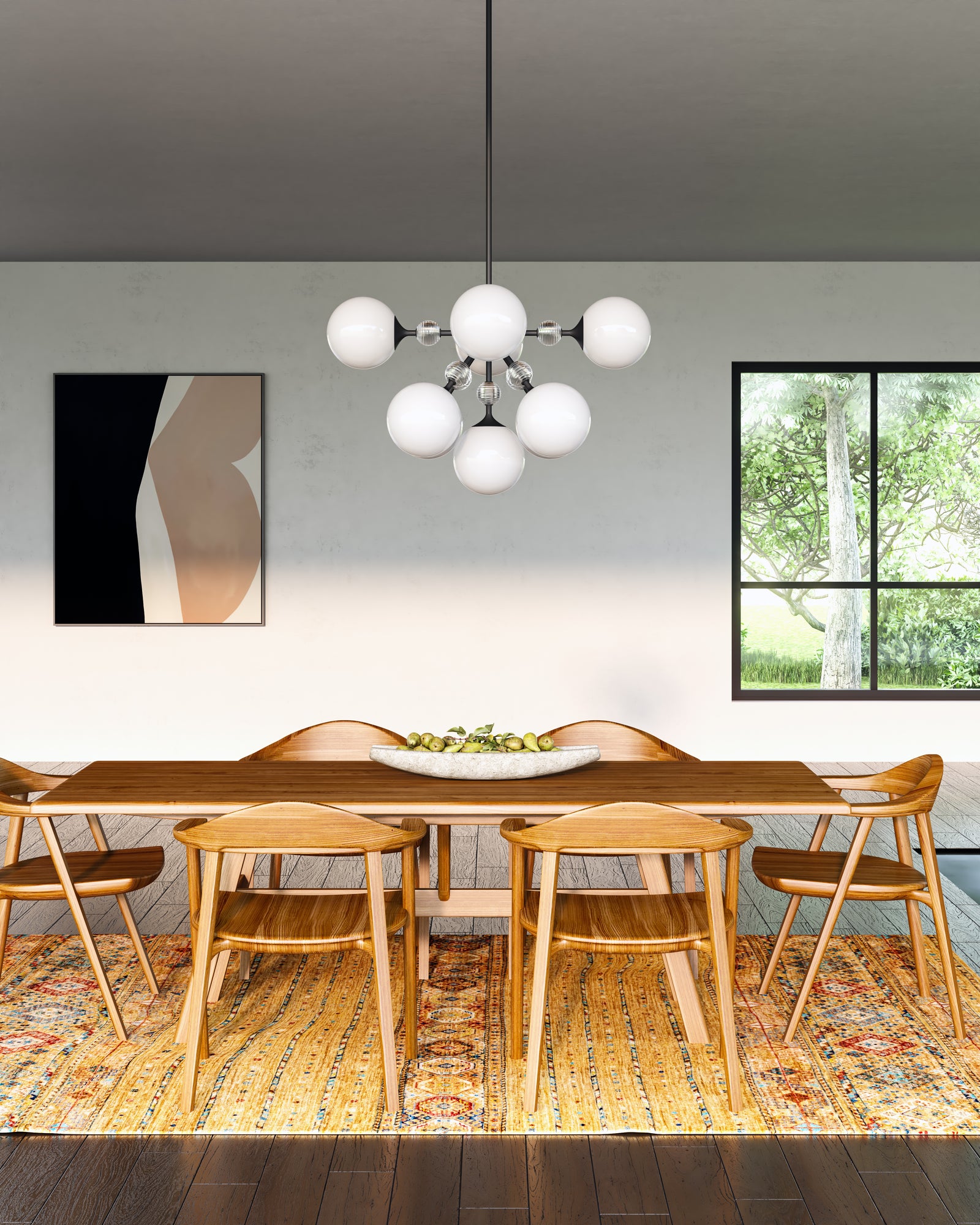 Celia 31-in Matte Black/Opal Glass 9 Lights Chandeliers