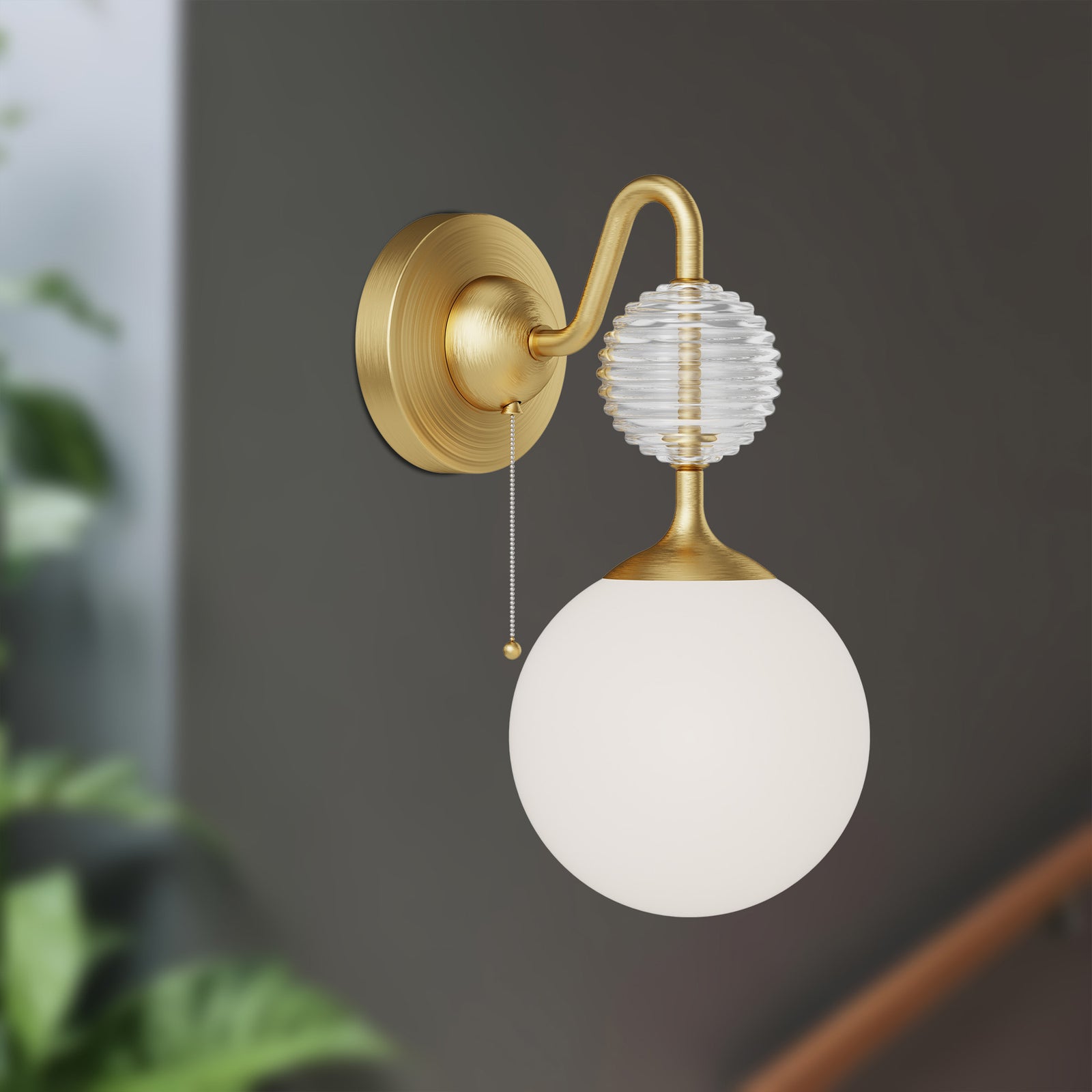Celia 6-in Brushed Gold/Opal Glass 1 Light Wall/Vanity