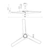 Emiko 56-in Matte Black LED Fans