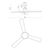 Archer 54-in Matte Black LED Fans