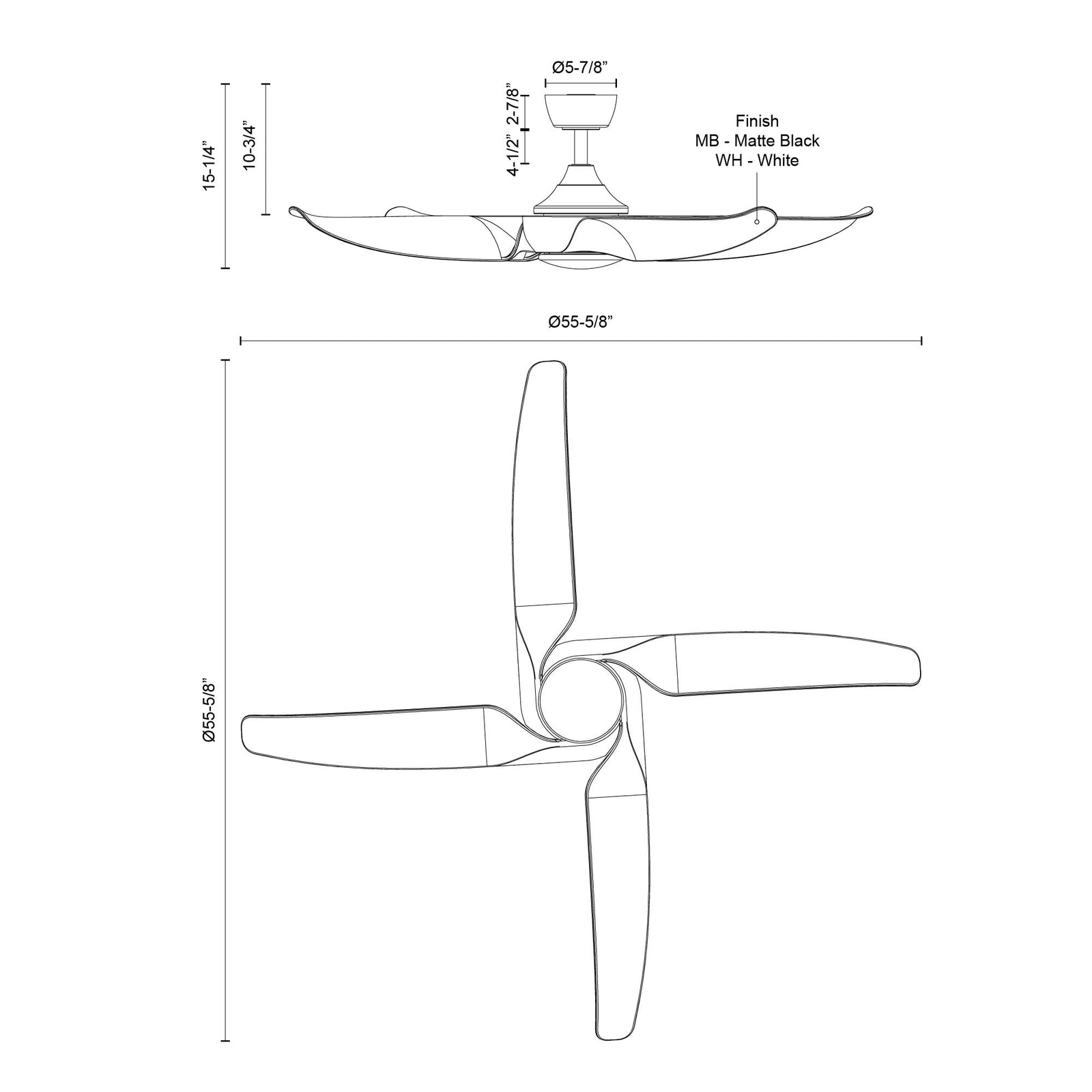 Coronado 56-in Matte Black LED Ceiling Fan