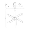 Coronado 60-in Matte Black LED Ceiling Fan