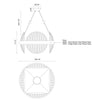 Taurus 22-in Urban Bronze/Clear Ribbed Glass LED Chandelier