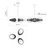 Lanai 25-in Black/Opal Glass LED Chandelier