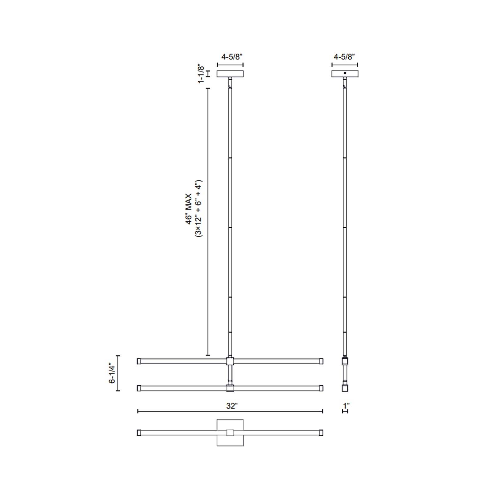 Blade 32-in Black LED Chandeliers