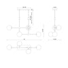 Fiore 42-in Matte Black/Glossy Opal Glass 4 Lights Chandelier