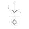 Celia 31-in Matte Black/Opal Glass 9 Lights Chandeliers