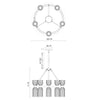 Nelly 26-in Brushed Gold/Glossy Ribbed Opal Glass Socket Chandelier