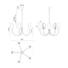 Seno 32-in Aged Gold 5 Lights Chandeliers