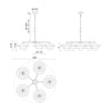 Tetsu 38-in Brushed Gold/Clear Glass 5 Lights Chandeliers