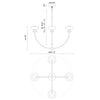 Sylvia 26-in Matte Black/Clear Glass 4 Lights Chandelier