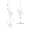Cypress 18-in Brushed Gold/Opal Glass LED Chandelier
