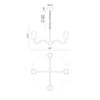Effie 27-in Antique White/Opal Glass Socket Chandelier