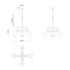 Blake 24-in White/Aged Gold Socket Chandelier