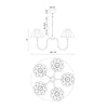 Rosemary 31-in Matte Black/Folded White Socket Chandelier
