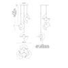 Scorpio 27-in Glossy Black/Opal Glass LED Chandelier
