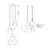 Aries 28-in Brushed Gold LED Chandeliers