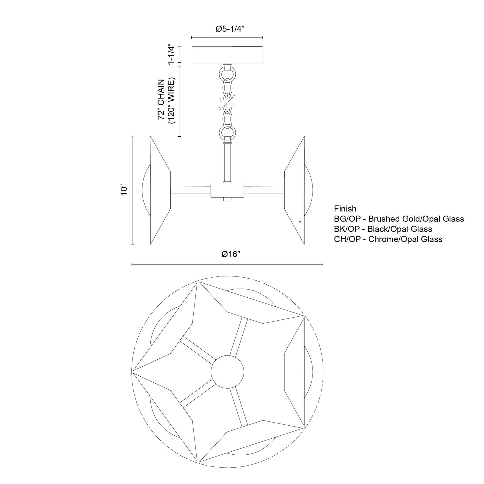 Cleo 16-in Chrome/Opal Glass LED Chandelier