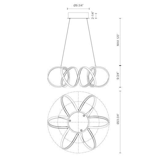 Synergy 24-in Antique Brass LED Chandeliers