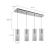 Champagne 25-in Chrome 4-Light Multi Pendant