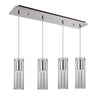 Champagne 25-in Chrome 4-Light Multi Pendant
