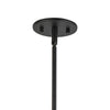 Chapelle 22-in Matte Black/White Linen 1 Light Pendant