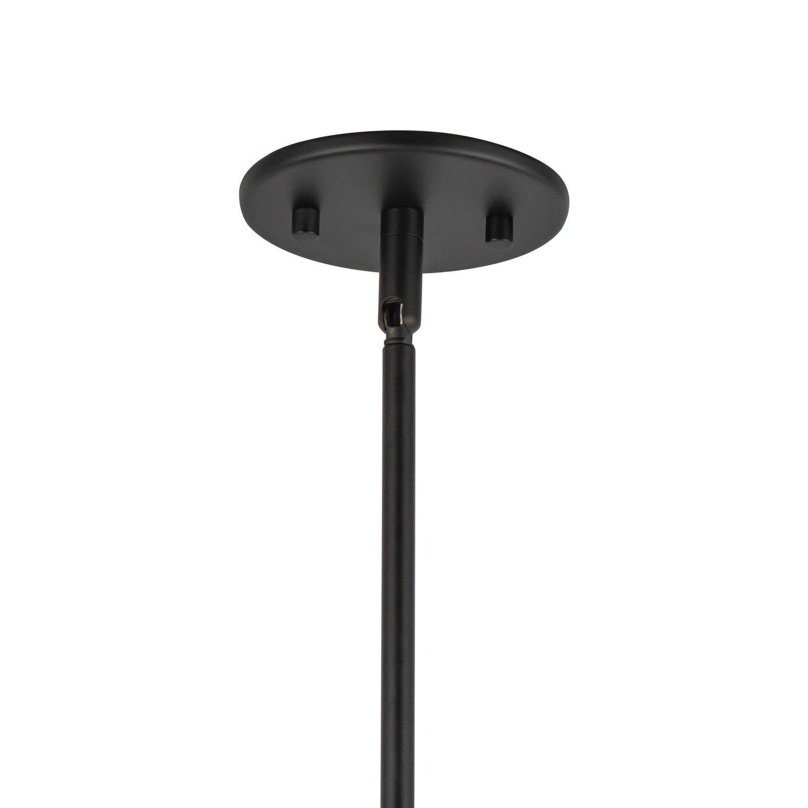 Chapelle 22-in Matte Black/White Linen 1 Light Pendant