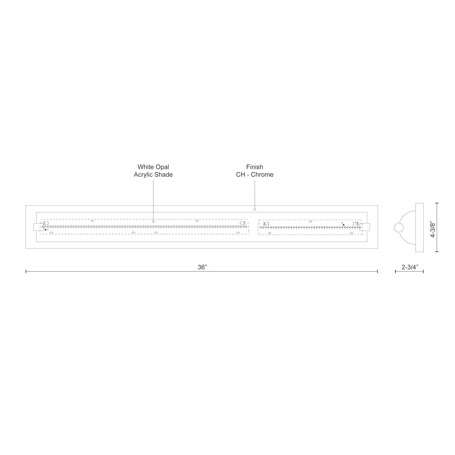 Charlotte 36-in Chrome LED Vanity