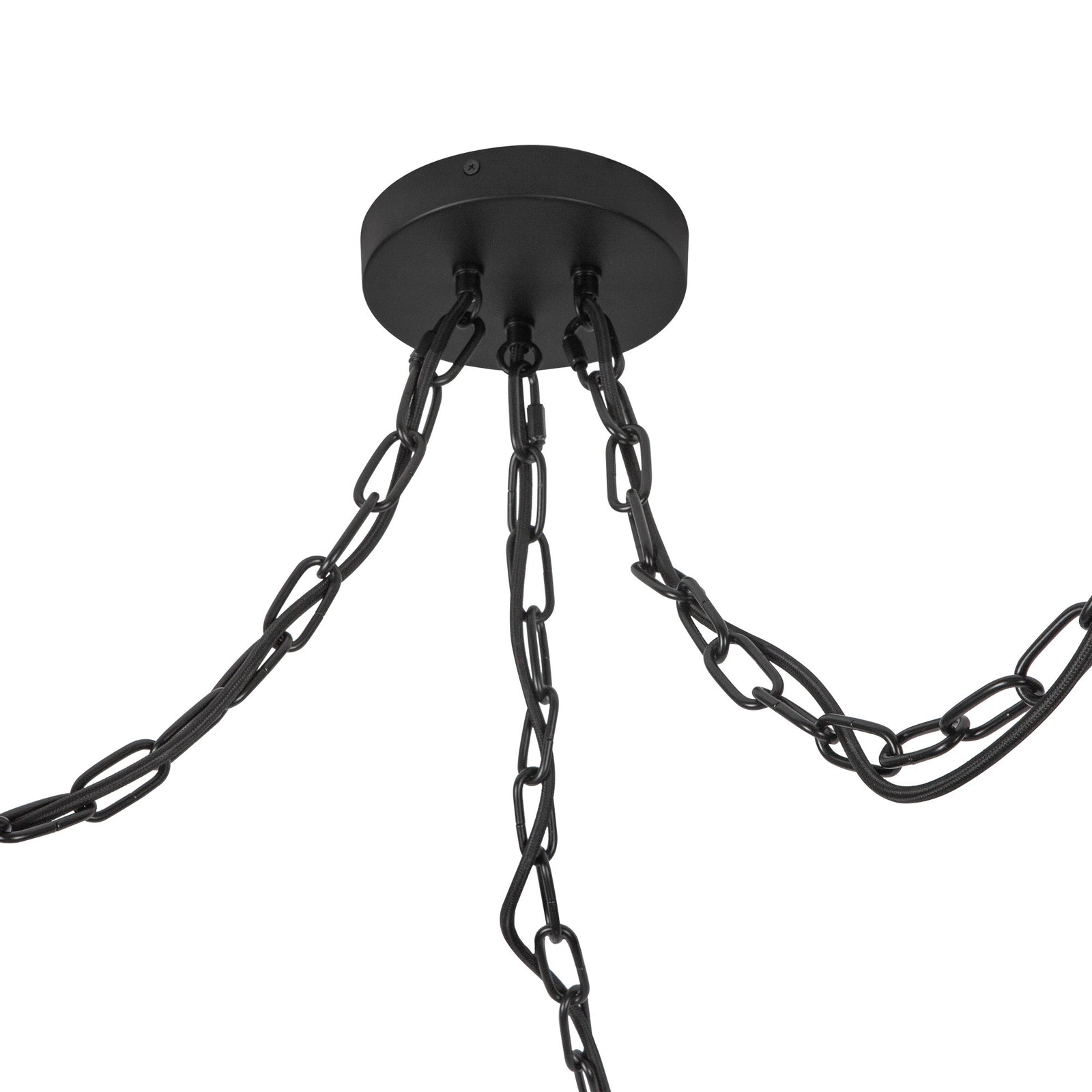 Cherise Matte Black/Glossy Ribbed Opal Glass Socket 7-in Multi Pendant