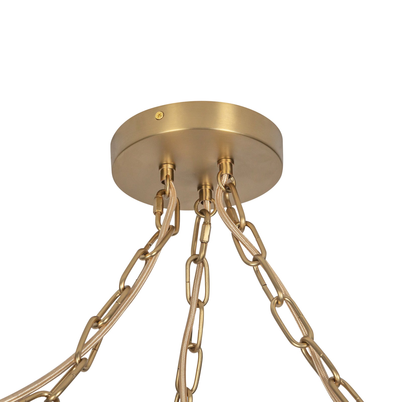 Cherise Brushed Gold/Glossy Ribbed Opal Glass Socket 12-in Multi Pendant