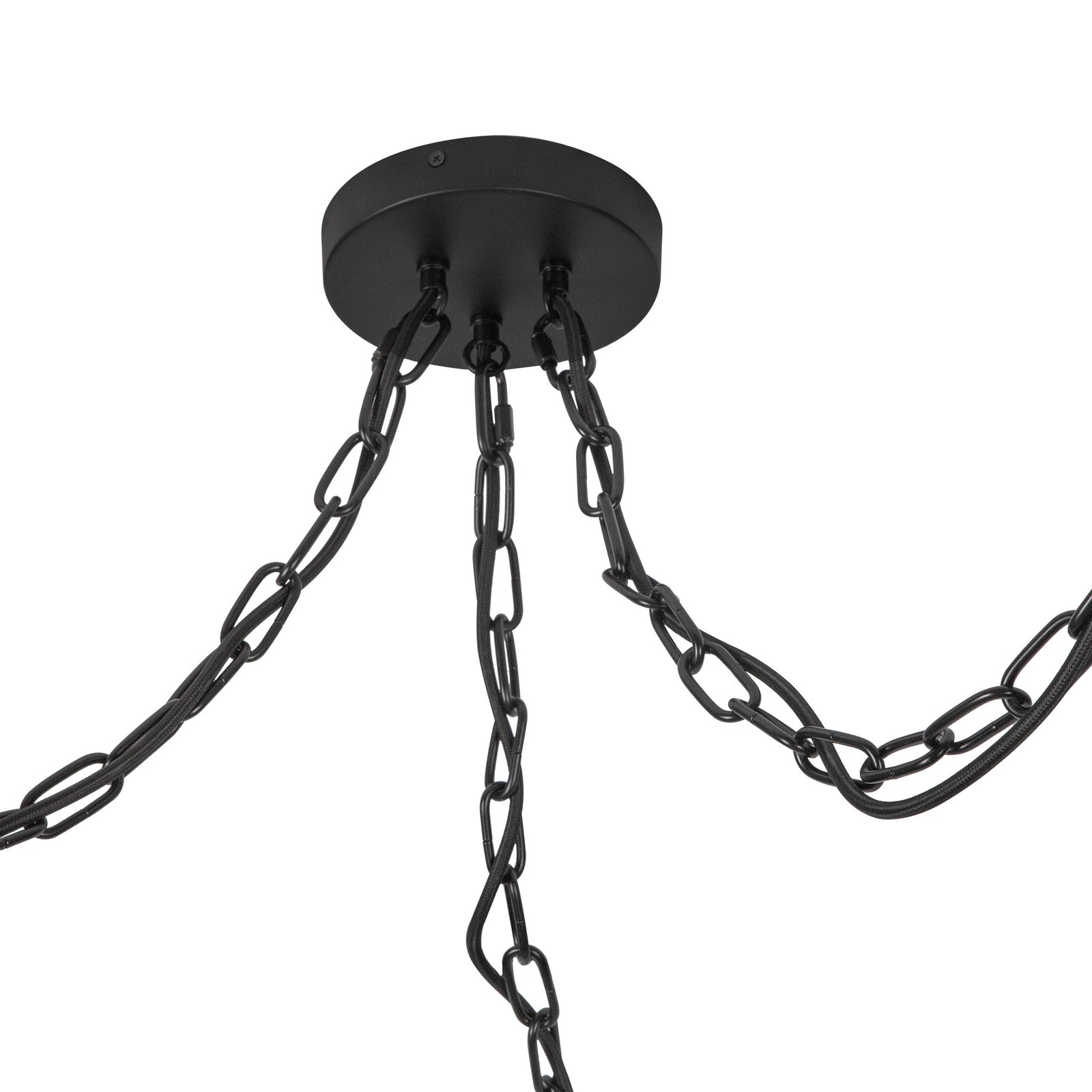 Cherise Matte Black/Glossy Ribbed Opal Glass Socket 12-in Multi Pendant