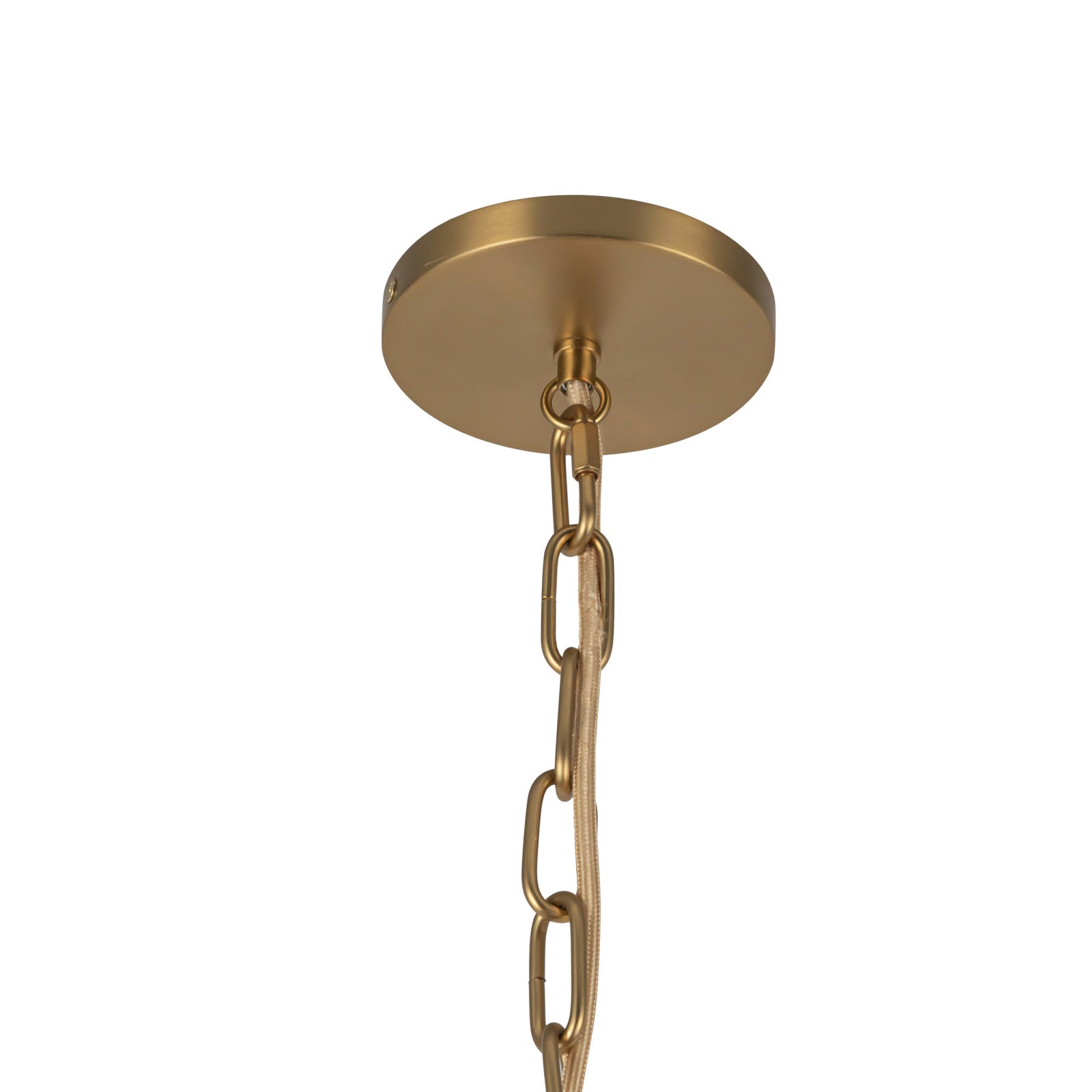 Cherise 7-in Brushed Gold/Glossy Ribbed Opal Glass Socket Pendant