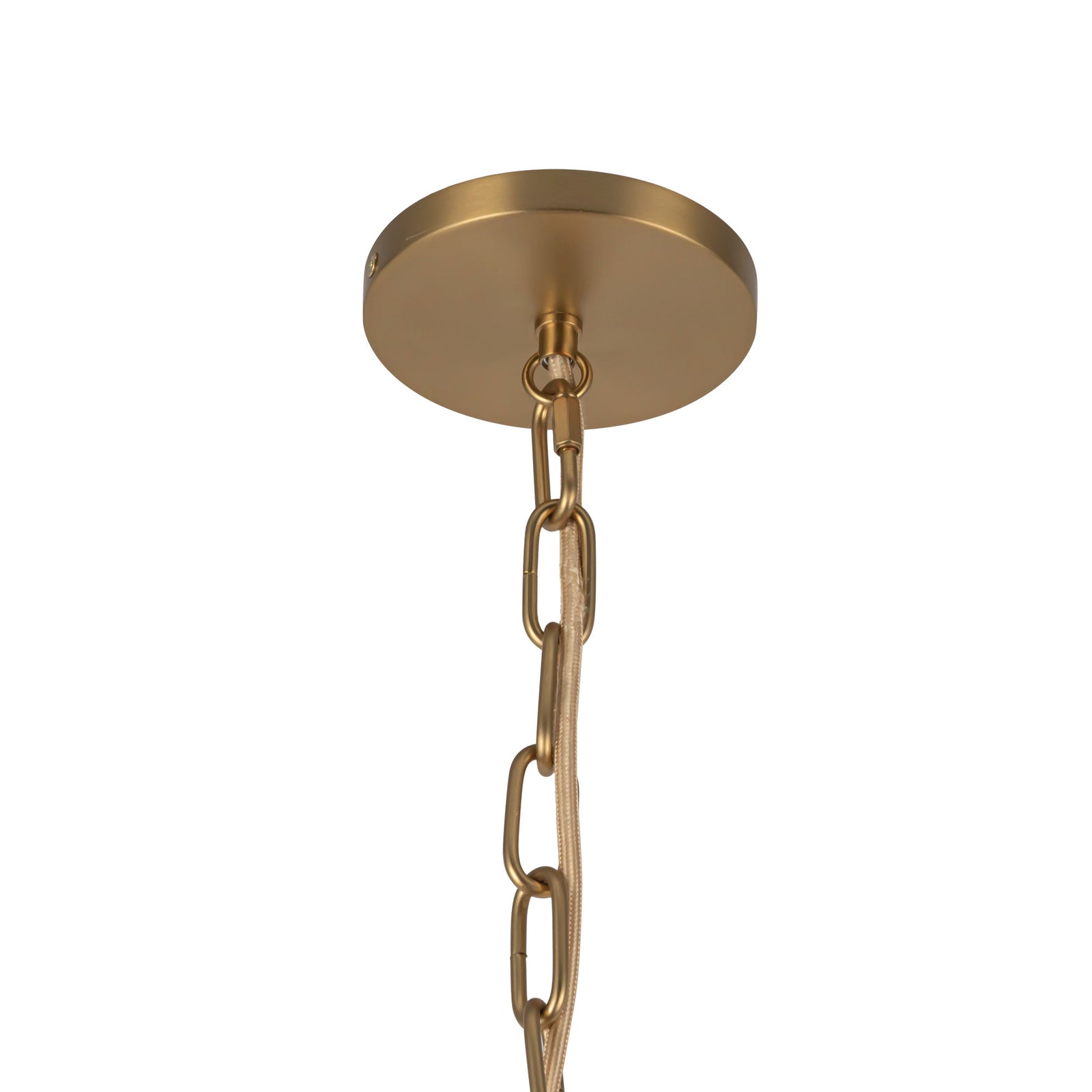 Cherise 12-in Brushed Gold/Glossy Ribbed Opal Glass Socket Pendant